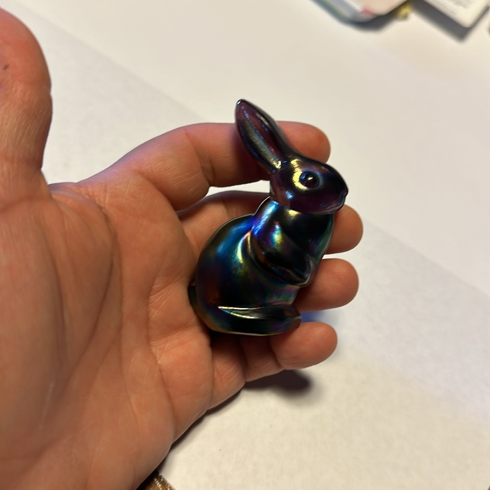 Fenton Glass Bunny Rabbit USA pre owned - Picture 5 of 11